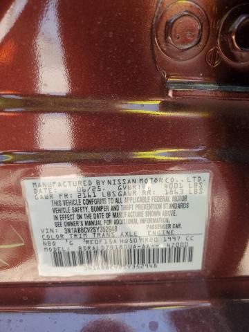 2025 NISSAN SENTRA SV 3N1AB8CV2SY352948