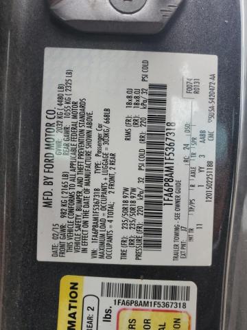 2015 FORD MUSTANG 1FA6P8AM1F5367318