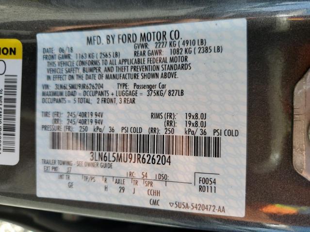 2018 LINCOLN MKZ HYBRID RESERVE 3LN6L5MU9JR626204