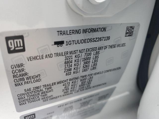 2025 GMC SIERRA K15 1GTUUDED5SZ267139