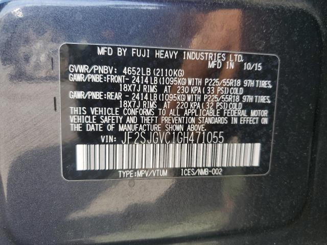 2016 SUBARU FORESTER 2 JF2SJGVC1GH471055