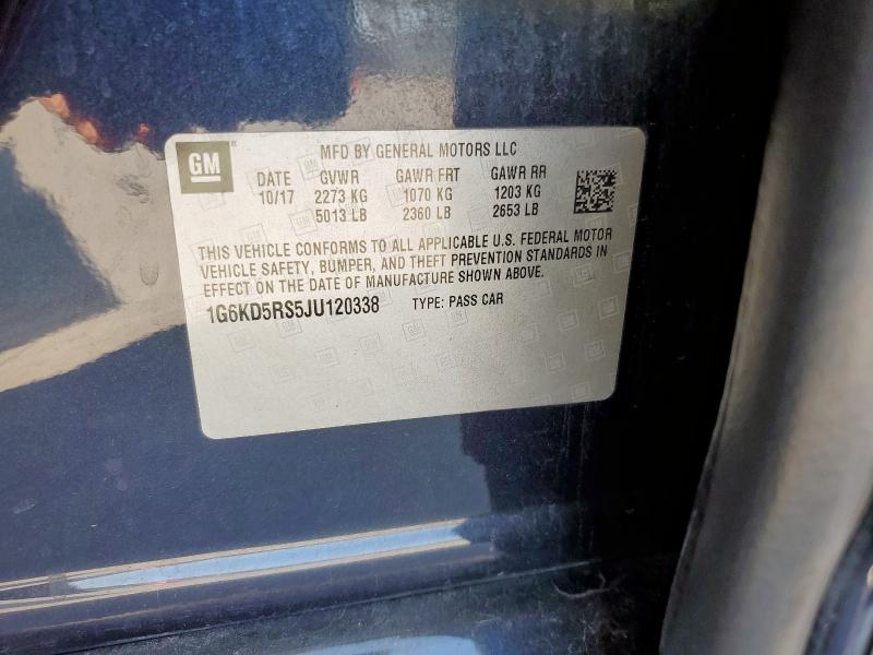 2018 CADILLAC CT6 LUXURY 1G6KD5RS5JU120338