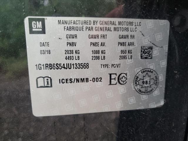 2018 CHEVROLET VOLT PREMI 1G1RB6S54JU133568