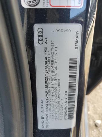 2016 AUDI A6 PRESTIGE WAUHGAFC1GN141000