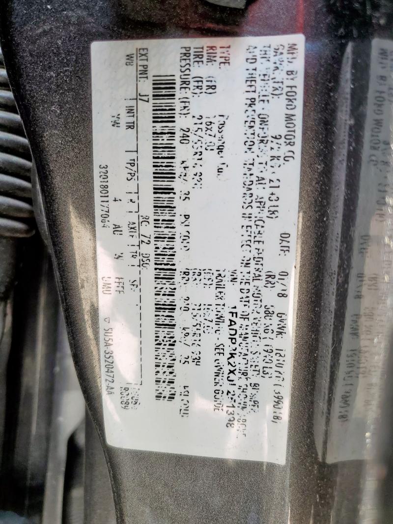 2018 FORD FOCUS SE - 1FADP3K2XJL251398