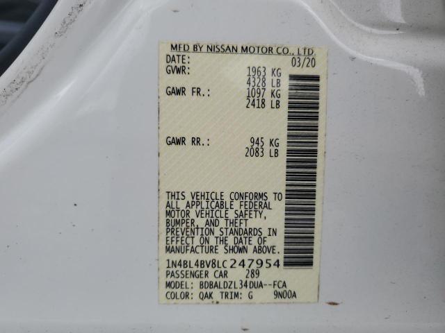 2020 NISSAN ALTIMA S 1N4BL4BV8LC247954