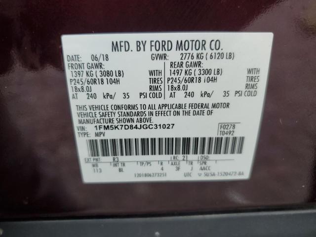 2018 FORD EXPLORER X - 1FM5K7D84JGC31027