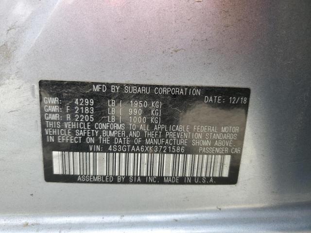 2019 SUBARU IMPREZA 4S3GTAA6XK3721586