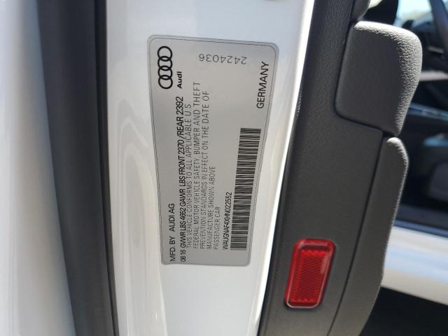 2017 AUDI A4 PREMIUM WAUGNAF4XHN022552