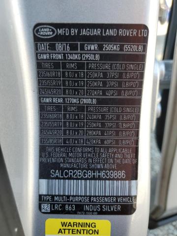 2017 LAND ROVER DISCOVERY SALCR2BG8HH639886