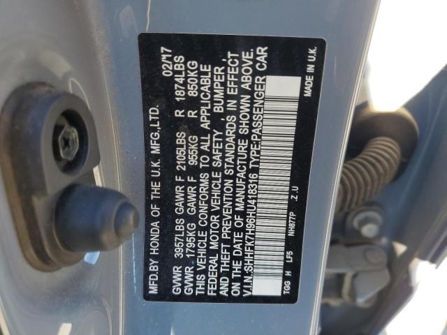 2017 HONDA CIVIC SPORT TOURING SHHFK7H96HU418316