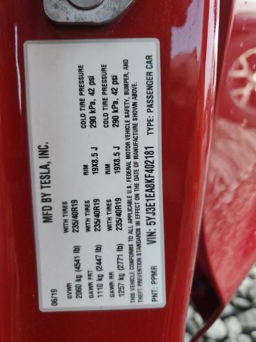 2019 TESLA MODEL 3 5YJ3E1EA8KF402181
