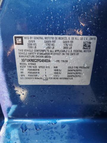 2015 CHEVROLET SILVERADO - 3GCUKREC2FG484034