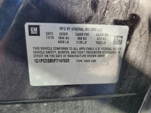 2015 CHEVROLET CRUZE LT 1G1PC5SB5F7147828