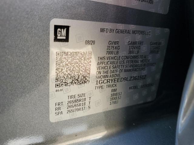 2020 CHEVROLET SILVERADO K1500 RST - 1GCRYEED9LZ361512