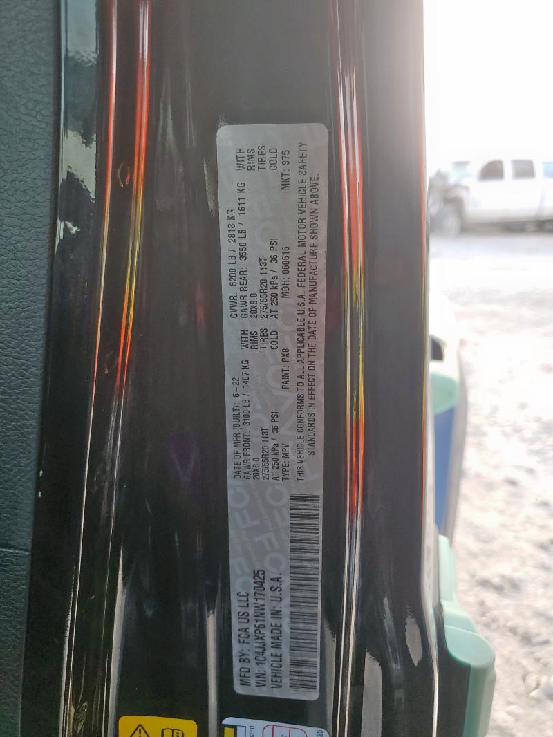 2022 JEEP WRANGLER U 1C4JJXP61NW170425