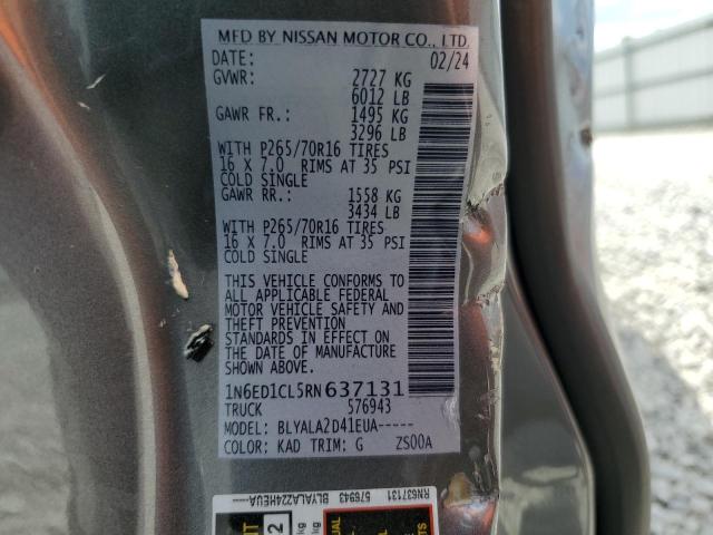 2024 NISSAN FRONTIER S - 1N6ED1CL5RN637131