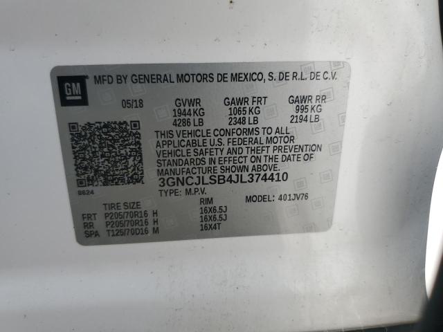 2018 CHEVROLET TRAX 1LT - 3GNCJLSB4JL374410