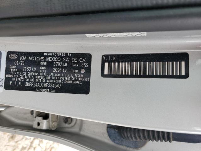 2021 KIA FORTE FE 3KPF24AD1ME334547
