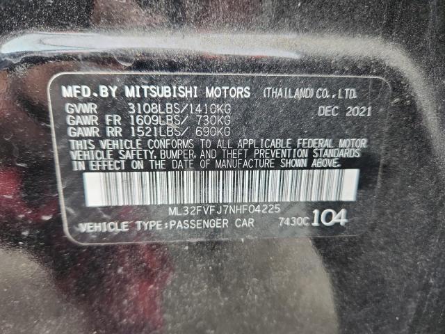 2022 MITSUBISHI MIRAGE G4 ML32FVFJ7NHF04225