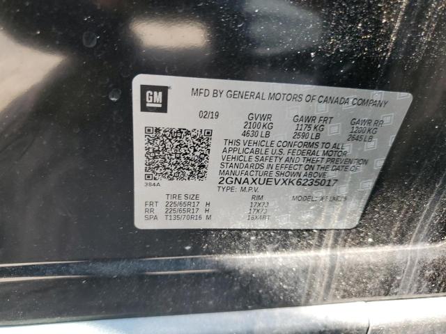 2019 CHEVROLET EQUINOX LT 2GNAXUEVXK6235017