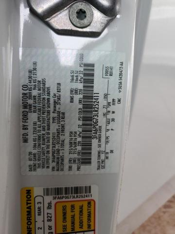 2020 FORD FUSION S 3FA6P0G73LR252411