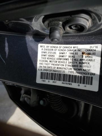 2016 HONDA CIVIC EX 2HGFC2F76GH532135
