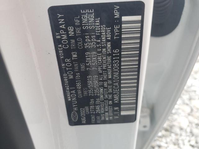 2022 HYUNDAI TUCSON LIMITED KM8JECA10NU083116