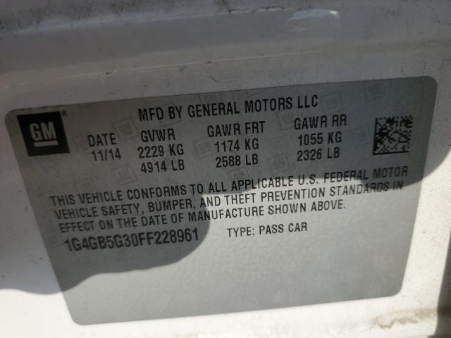 2015 BUICK LACROSSE 1G4GB5G30FF228961