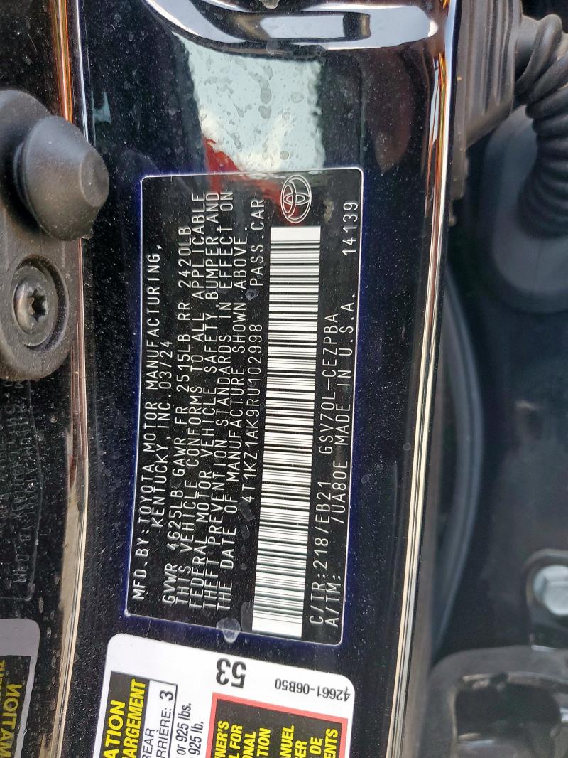 2024 TOYOTA CAMRY TRD - 4T1KZ1AK9RU102998