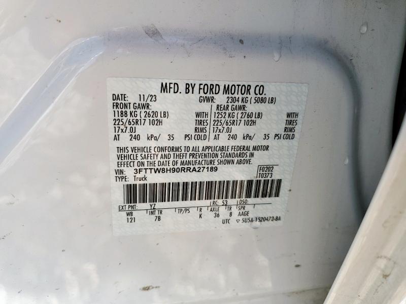 2024 FORD MAVERICK XLT 3FTTW8H90RRA27189
