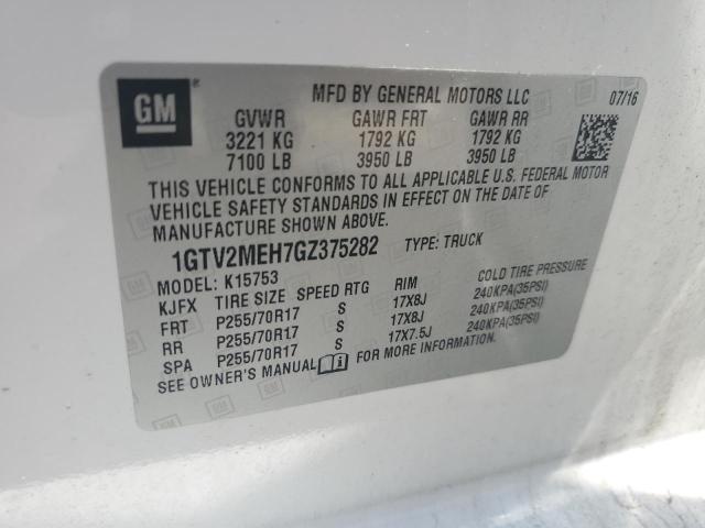 2016 GMC SIERRA K15 1GTV2MEH7GZ375282
