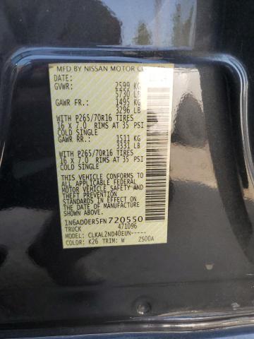 2015 NISSAN FRONTIER S 1N6AD0ER5FN720550
