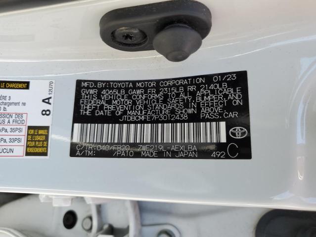 2023 TOYOTA COROLLA LE JTDBCMFE7P3012438