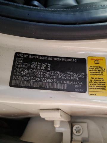 2015 MINI COOPER WMWXS5C5XFT829935