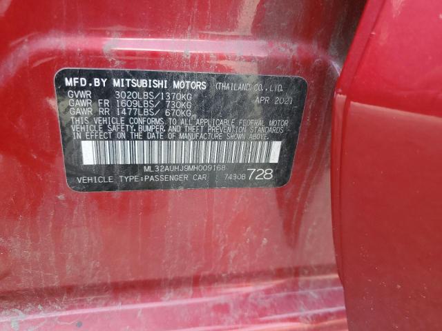 2021 MITSUBISHI MIRAGE ES ML32AUHJ9MH009168