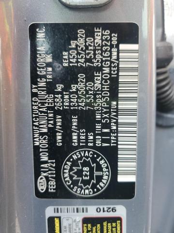 2021 KIA TELLURIDE 5XYP5DHC0MG163236