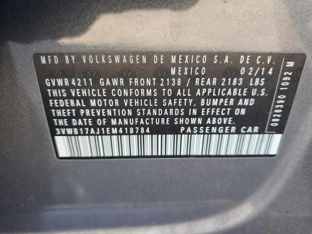 2014 VOLKSWAGEN JETTA SE - 3VWB17AJ1EM418784