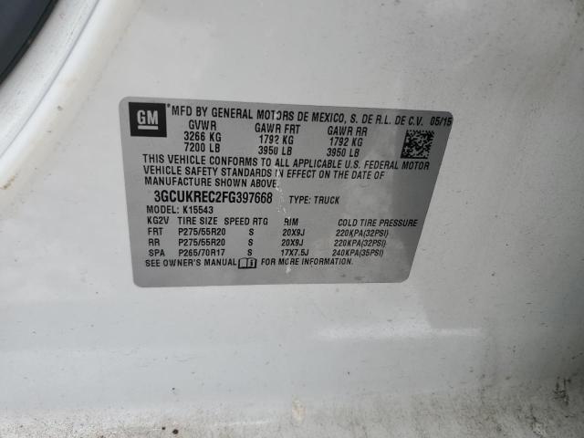 2015 CHEVROLET SILVERADO K1500 LT 3GCUKREC2FG397668