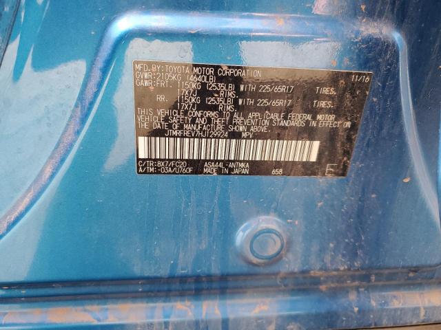 2017 TOYOTA RAV4 XLE - JTMRFREV7HJ129924