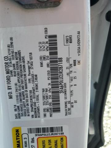 2018 FORD FUSION SE HYBRID 3FA6P0LU2JR287188