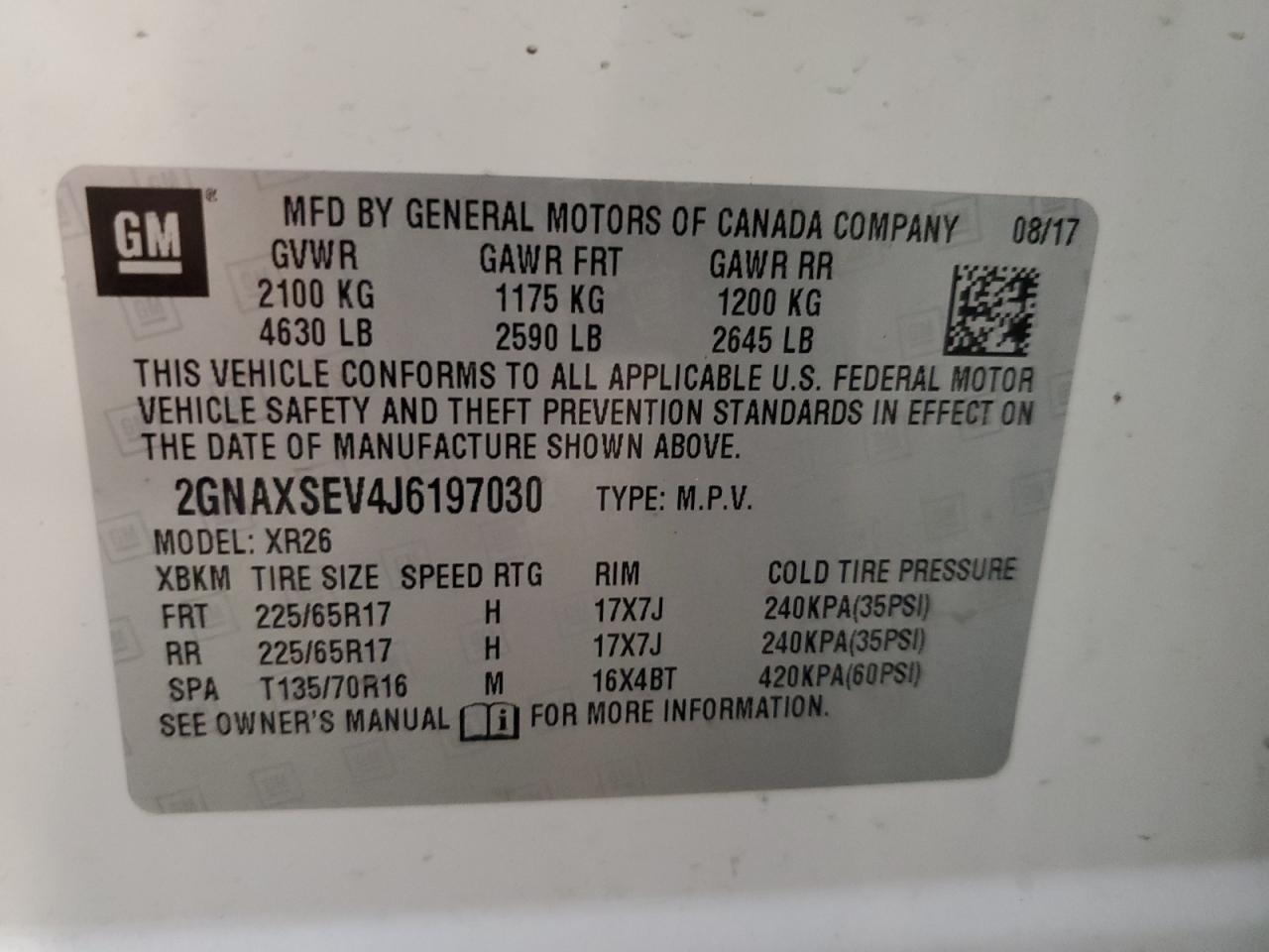 CHEVROLET EQUINOX LT