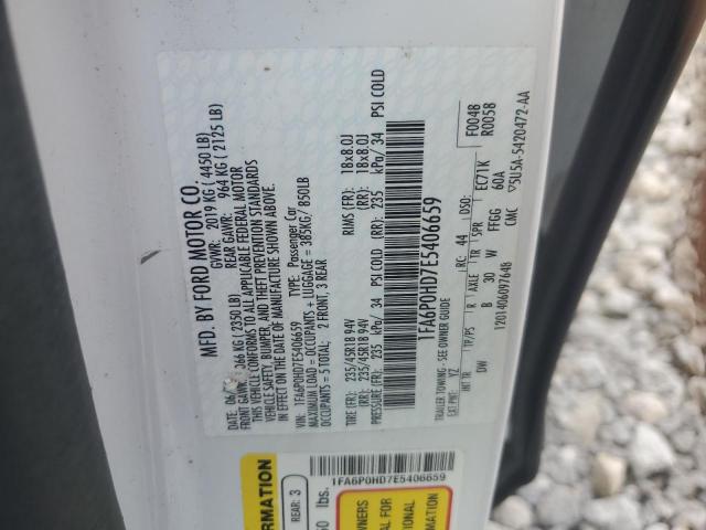 2014 FORD FUSION SE - 1FA6P0HD7E5406659