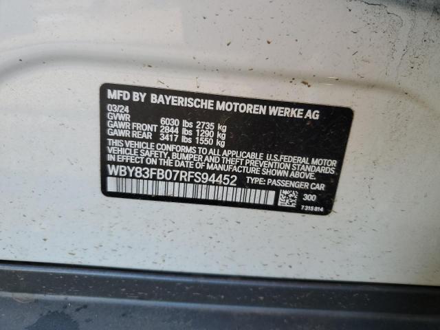 2024 BMW I4 XDRIVE WBY83FB07RFS94452