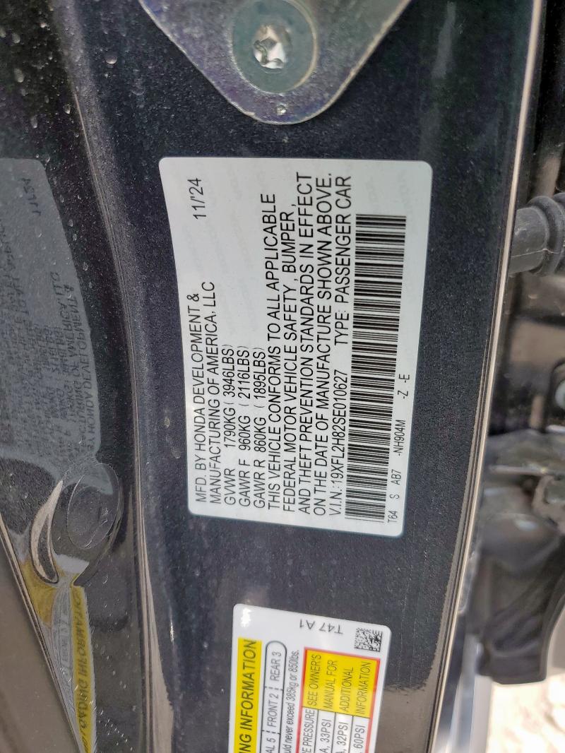 2025 HONDA CIVIC SPOR - 19XFL2H82SE010627