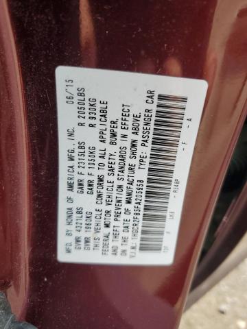 2015 HONDA ACCORD EXL 1HGCR2F85FA205958