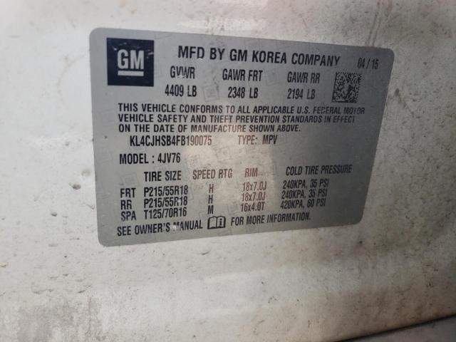 2015 BUICK ENCORE PRE KL4CJHSB4FB190075