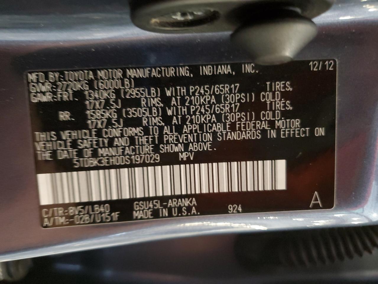 TOYOTA HIGHLANDER BASE