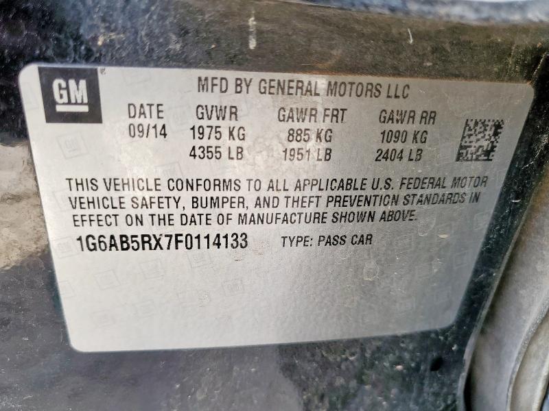 2015 CADILLAC ATS LUXURY 1G6AB5RX7F0114133