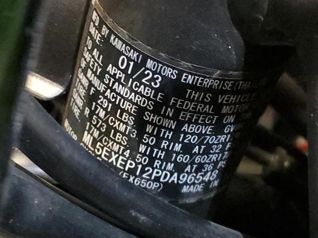2023 KAWASAKI EX650 P ML5EXEP12PDA96548